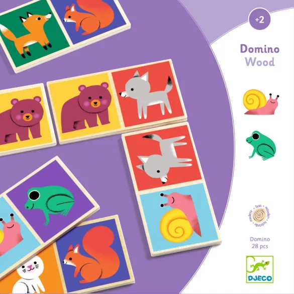 Djeco Domino Jeden k jednému - Domino Wood
