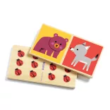 Djeco Domino Jeden k jednému - Domino Wood