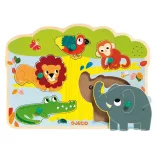 Djeco vkladacie zvukové puzzle na doske - Sound Baobab