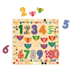 Djeco Skladacie puzzle s tvarmi od 1 do 10 - Puzzle 1 - 10