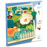 Djeco Vkladacie tvary Zvieratká na farme - Puzzlo farm