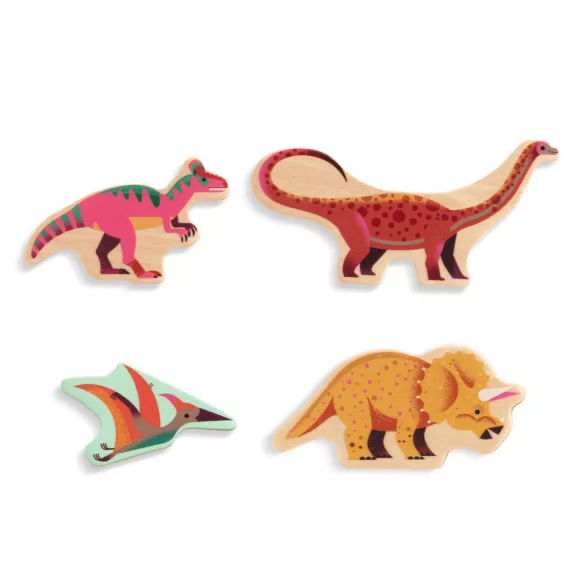 Djeco Skladacie tvary Farebné dinosaury - Puzzlo Dino