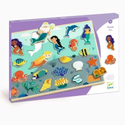 Djeco Skladacie puzzle Morské postavičky - Puzzlo Sea