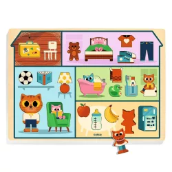 Djeco Puzzle s tvarmi Dom - Puzzlo House