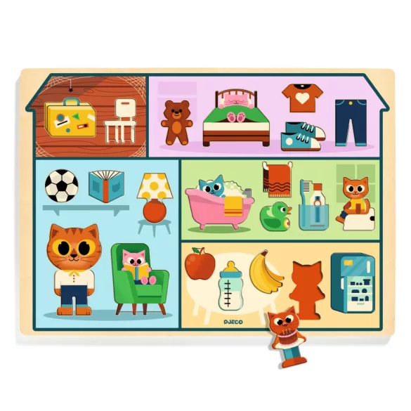 Djeco Puzzle s tvarmi Dom - Puzzlo House