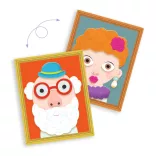 Djeco Magnetické skladačky Variácie 12 portrétov – Inzebox Portraits