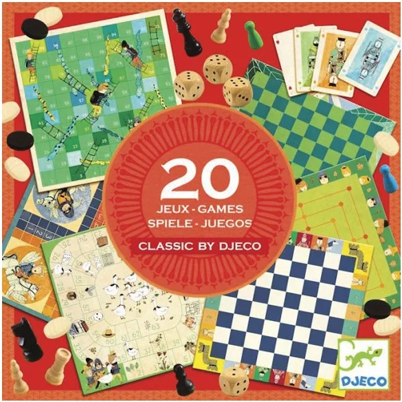 Djeco zbierka 20 klasických hier - Classic box