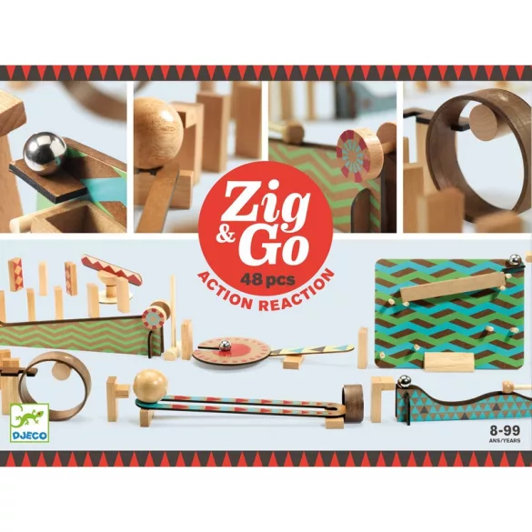 Djeco dominová dráha 48 ks - Zig & Go