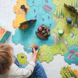 Djeco Arty Toys Obrie puzzle Svet pirátov 30 dielov - Giant puzzle-Battle