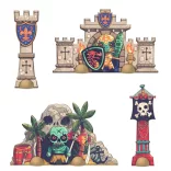 Djeco Arty Toys Obrie puzzle Svet pirátov 30 dielov - Giant puzzle-Battle