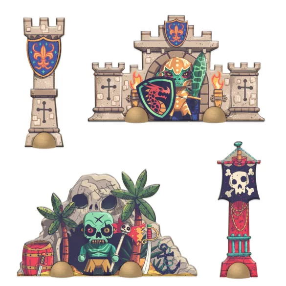 Djeco Arty Toys Obrie puzzle Svet pirátov 30 dielov - Giant puzzle-Battle