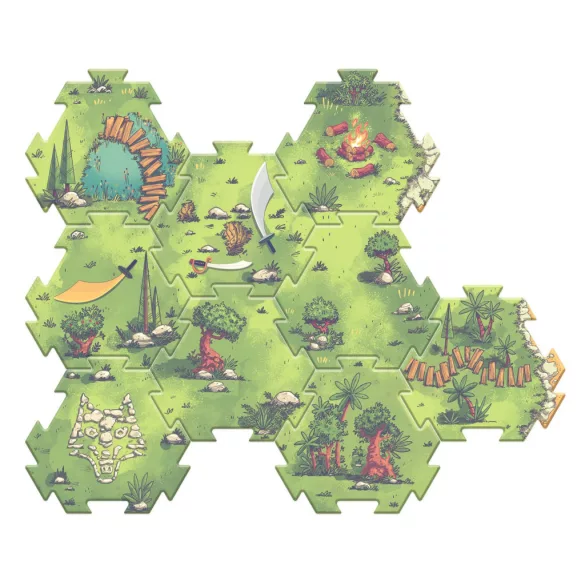 Djeco Arty Toys Obrie puzzle Ríša zvierat, 18 dielov – Puzzl’Up Voras Furious