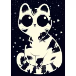 Djeco Kúzlo puzzle, Mačička, 50 ks