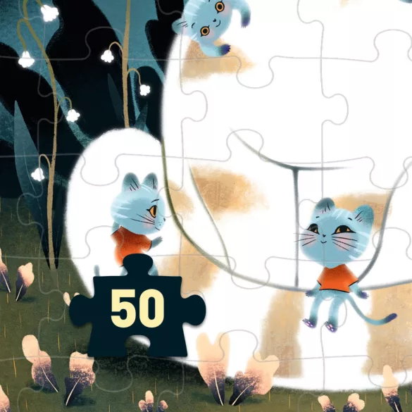 Djeco Kúzlo puzzle, Mačička, 50 ks