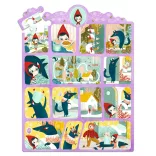 Djeco Rozprávkové puzzle Červená čiapočka a vlk, 35 dielov – Little Red Riding Hood