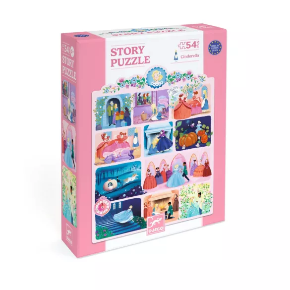 Djeco Rozprávkové puzzle Popoluška 54 dielov - Cinderella