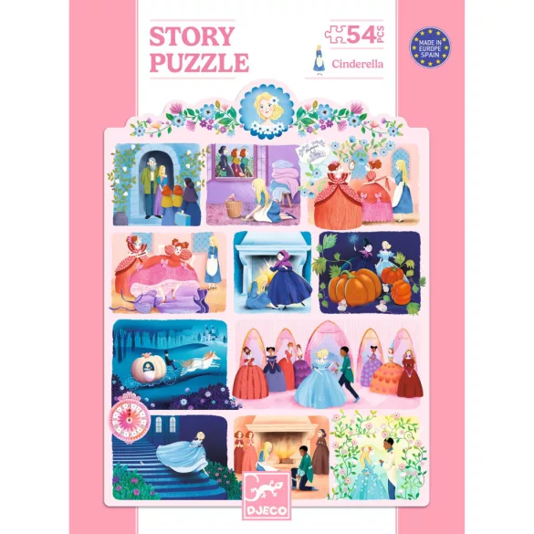 Djeco Rozprávkové puzzle Popoluška 54 dielov - Cinderella