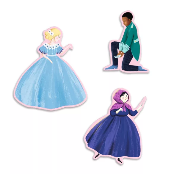 Djeco Rozprávkové puzzle Popoluška 54 dielov - Cinderella
