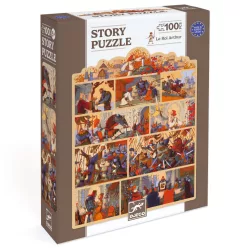   Djeco Rozprávkové puzzle Kráľ Artuš 100 dielov - The King Arthur