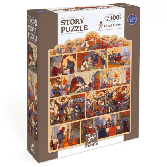Djeco Rozprávkové puzzle Kráľ Artuš 100 dielov - The King Arthur