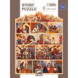 Djeco Rozprávkové puzzle Kráľ Artuš 100 dielov - The King Arthur