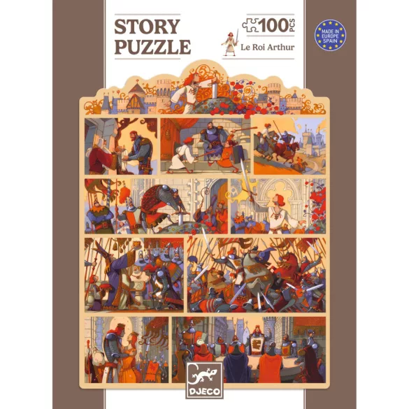 Djeco Rozprávkové puzzle Kráľ Artuš 100 dielov - The King Arthur