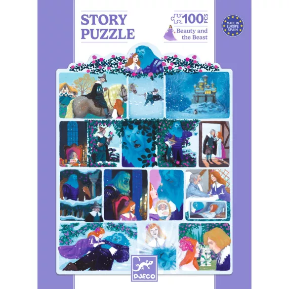 Djeco Rozprávkové puzzle Kráska a zviera 100 dielov - Beauty and the Beast