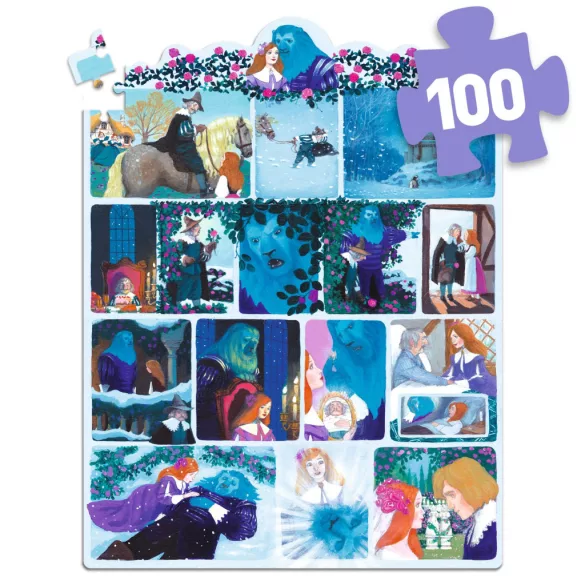 Djeco Rozprávkové puzzle Kráska a zviera 100 dielov - Beauty and the Beast