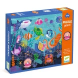 Djeco Obrie puzzle Morské tvory 24+8 dielov - Taktilo sea