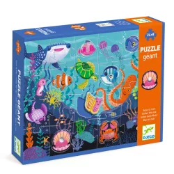 Djeco Obrie puzzle Morské tvory 24+8 dielov - Taktilo sea