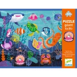 Djeco Obrie puzzle Morské tvory 24+8 dielov - Taktilo sea