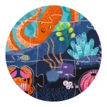 Djeco Obrie puzzle Morské tvory 24+8 dielov - Taktilo sea