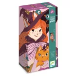 Djeco Obrie puzzle Lili, malá čarodejnica, 36 dielov - Lily the witch