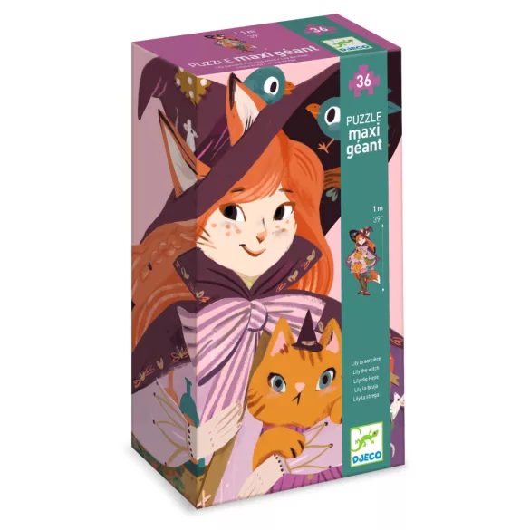 Djeco Obrie puzzle Lili, malá čarodejnica, 36 dielov - Lily the witch