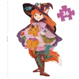 Djeco Obrie puzzle Lili, malá čarodejnica, 36 dielov - Lily the witch