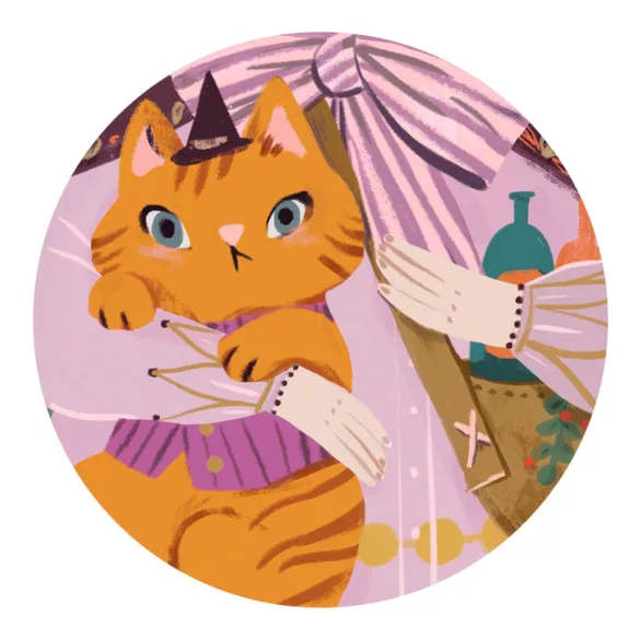 Djeco Obrie puzzle Lili, malá čarodejnica, 36 dielov - Lily the witch