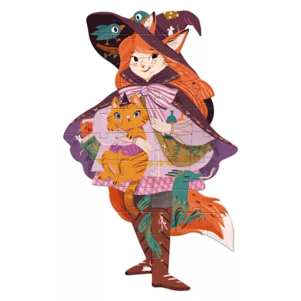 Djeco Obrie puzzle Lili, malá čarodejnica, 36 dielov - Lily the witch