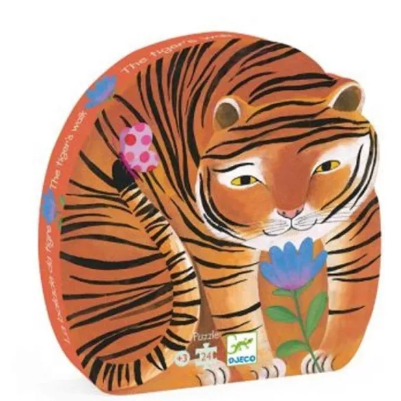 Djeco puzzle Tiger na prechádzke 24 dielikov - The tiger's walk