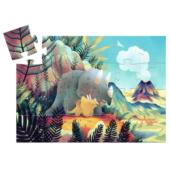 Djeco Puzzle v krabičke Teo, malý dinosaurus, 24 dielov - Teo the dino