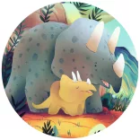 Djeco Puzzle v krabičke Teo, malý dinosaurus, 24 dielov - Teo the dino