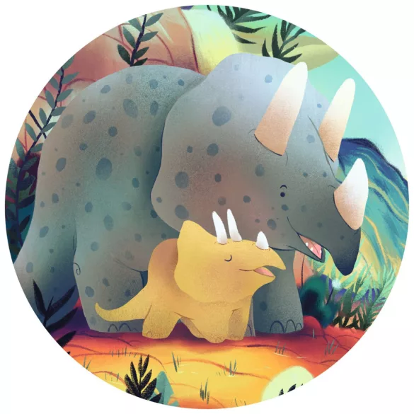 Djeco Puzzle v krabičke Teo, malý dinosaurus, 24 dielov - Teo the dino