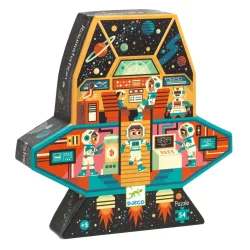   Djeco Puzzle v krabičke Vesmírna stanica 54 dielov - Space station