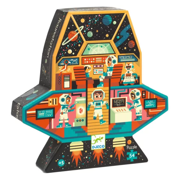 Djeco Puzzle v krabičke Vesmírna stanica 54 dielov - Space station