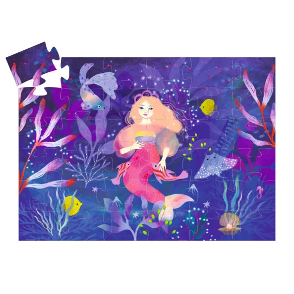 Djeco Puzzle v krabičke Ella, morská panna, 36 dielov – Ella the mermaid