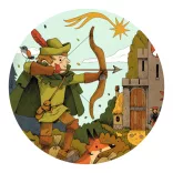 Djeco Puzzle v krabičke Robin Hood 36 dielov - Robin Hood