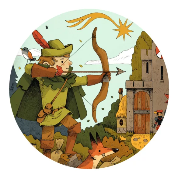 Djeco Puzzle v krabičke Robin Hood 36 dielov - Robin Hood