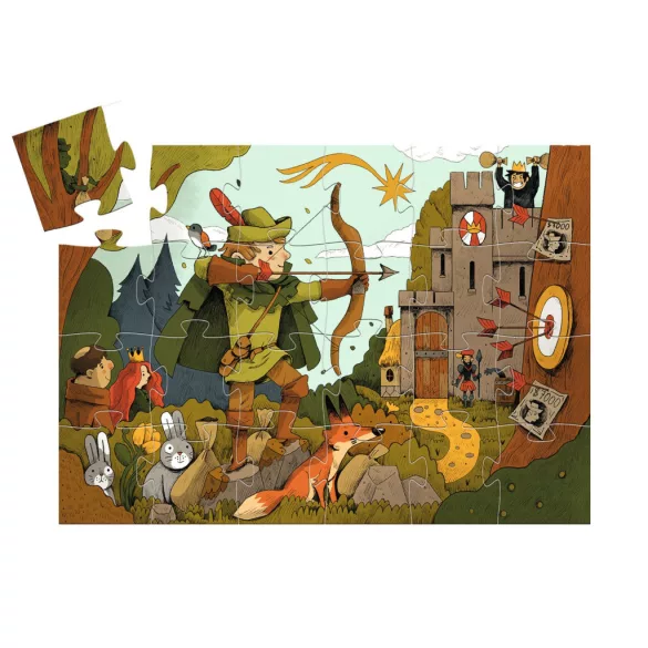 Djeco Puzzle v krabičke Robin Hood 36 dielov - Robin Hood
