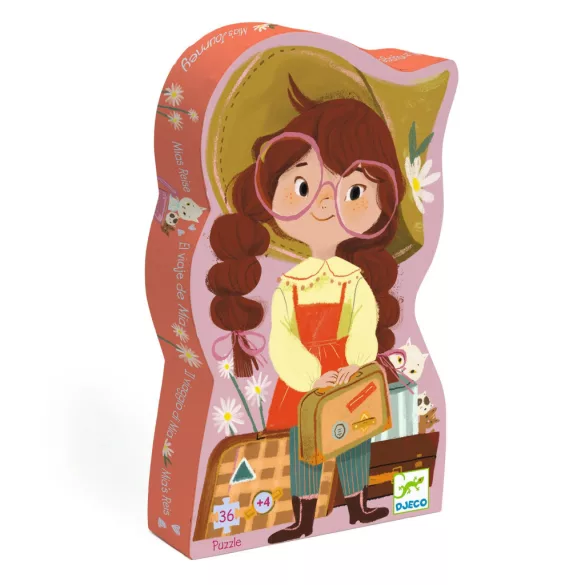 Djeco Puzzle v krabičke Mia na cestách, 36 dielov - Mia's Journey