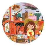 Djeco Puzzle v krabičke Mia na cestách, 36 dielov - Mia's Journey