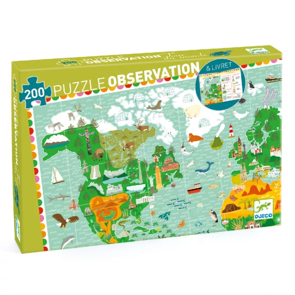 Djeco Pozorovacie puzzle Úžasný svet - Around the world